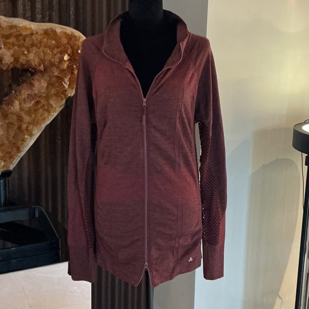 Women's Maroon Full-Zip Hoodie